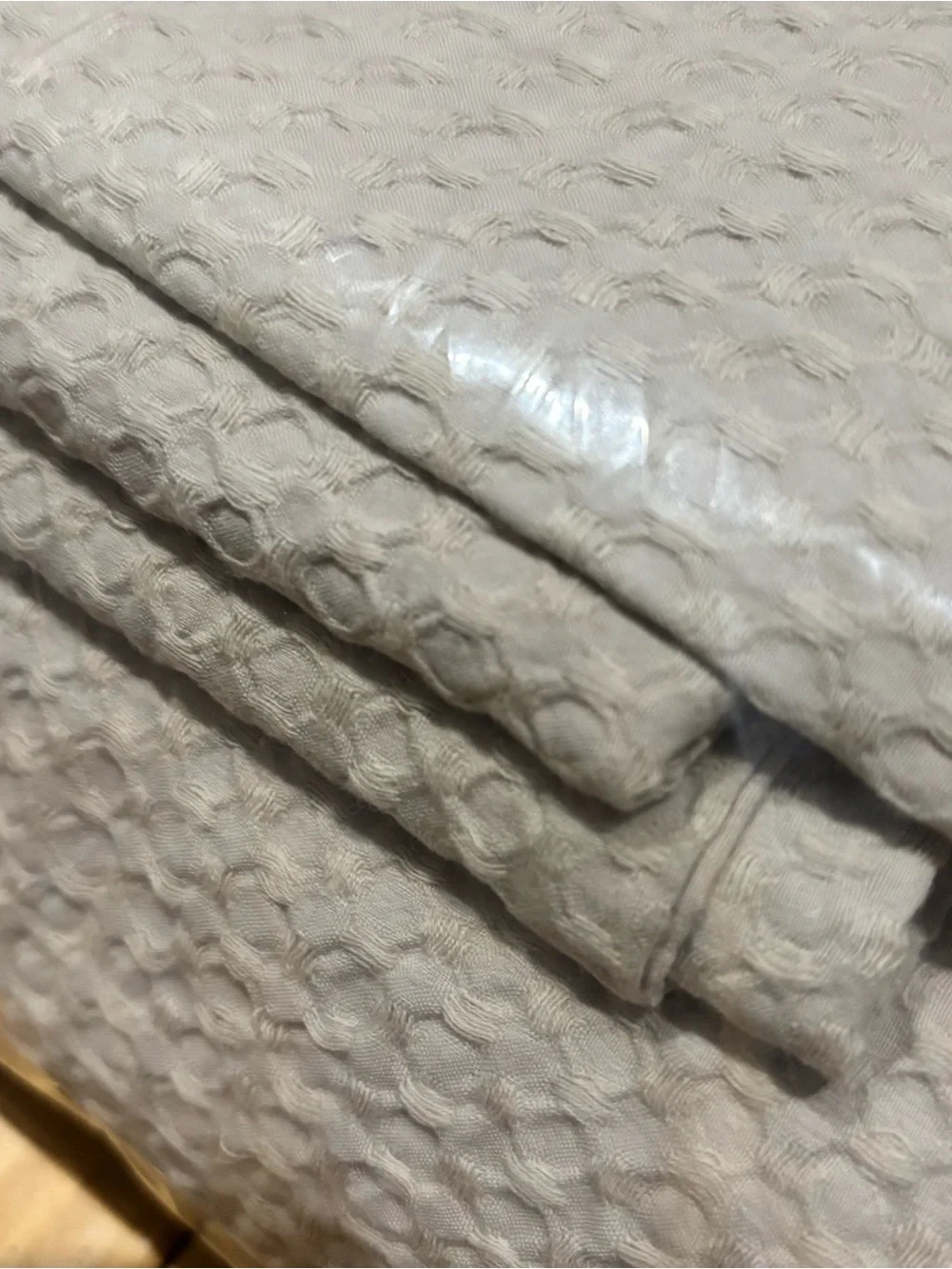 Quince Organic Luxe Honeycomb Duvet Cover Set in Sand - Full/Queen